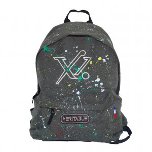 Sac à dos Gris Foncé - Motifs jets d'encre avec logo Blanc